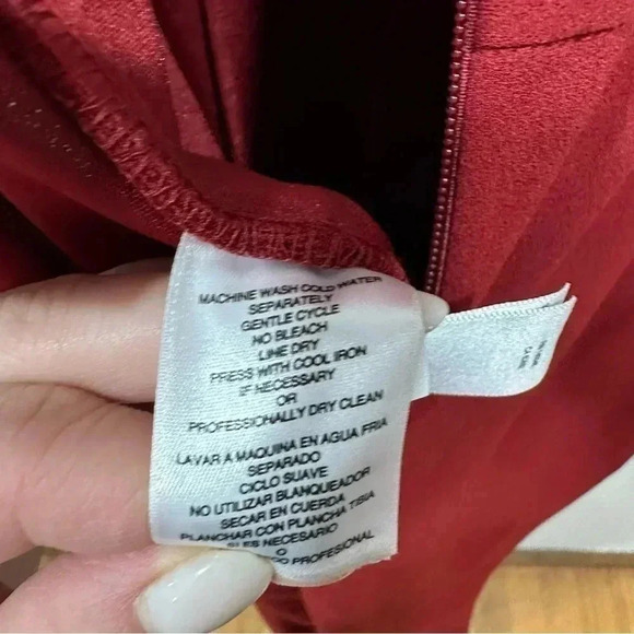 ๐ Rachel Rachel Roy lona Sweetheart Neck Flutter Sleeve Jumpsuit Red Medium - Picture 10 of 10